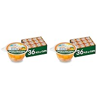 Dole Fruit Bowls Low Fat Peaches & Creme Parfait Snacks, 4.3oz 36 Total Cups, Gluten & Dairy Free, Bulk Lunch Snacks for Kids & Adults (Pack of 2)
