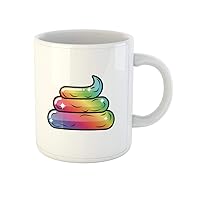 Coffee Mug Rainbow Unicorn Poop Magical Fairy Animal Turd Shit Magic 11 Oz Ceramic Tea Cup Mugs Best Gift Or Souvenir For Family Friends Coworkers