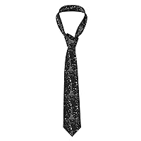 Night Paris Eiffel Tower Print Novelty Men'S Neckties Fashionable Funny Skinny Ties For Weddings, Business,Parties