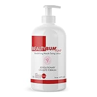 BeautyBum Pump Redefining Muscle Toning Lotion - Tightens Skin and Improves Appearance - Enhances Natural Elasticity and Firmness - Sculpt and Tone Problem Areas - Original - 16 oz