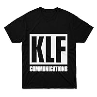 Mens Womens Tshirt KLF Communications (White Bg Black Letters) Shirts for Men Women Cool Perfect Funny