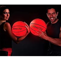 GlowCity Light Up Basketballs-Uses LED Lights-2 Pack-Includes Size 7 and 6 Basketballs-Glows in The Dark