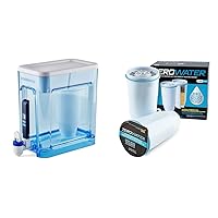 22 Cup Ready-Read 5-Stage Water Filter Dispenser (Model 12345) + ZeroWater Official Replacement Filter - 5-Stage Filter Replacement