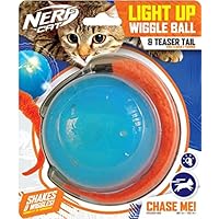 Cat 3.5in Wiggle LED Ball with Tail -Blue/Orange
