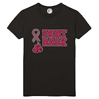 Fight Back Boxing Gloves Cancer Awareness Adult Printed T-Shirt