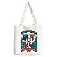 Donican Republic National Emblem Country Tote Canvas Bag Shopping Satchel Casual Handbag