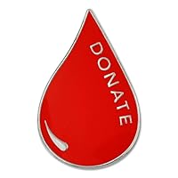 PinMart Red Blood Donor Awareness Enamel Lapel Pin