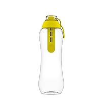 DAFI Sport Water Bottle with Filter Yellow | 17 oz | Personal Reusable Water Bottle, Backpacking Filter Replacement, tap Water Straw Purifier, Water for Travel | Made in Europe