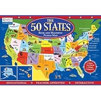 The 50 States Book and Magnetic Puzzle Map The 50 States Book and Magnetic Puzzle Map Hardcover
