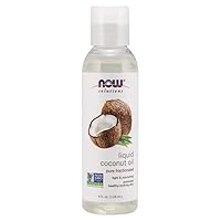 NOW Solutions, Liquid Coconut Oil, Light and Nourishing, Promotes Healthy-Looking Skin and Hair, 4-Ounce