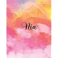 Nia: Personal Name Dot Gird | The Notebook For Writing Journal or Diary Women & Girls Gift for Birthday, For Student | 160 Pages Size 8.5x11inch - V.498