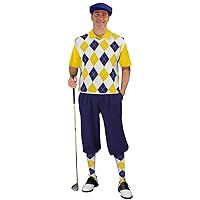 Sweater Golf Outfits - Mens - White Navy Yellow