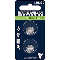 Premium CR1220 Battery Lithium 3V Coin Cell - Japanese Engineered High Capacity Batteries (2 Pack)