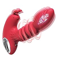 NTAQ Gift Waterproof Adult Toys Easily Adjustable Functions 10 Modes Most USB Rechargeable Waterproof Birthday Gifts Soft for Women (Red2)