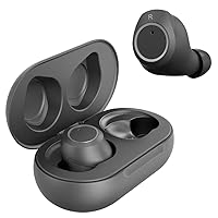 Wireless V5.3 Bluetooth Earbuds Compatible with Nokia 808 PureView with Charging Case for in Ear Headphones. (Black)