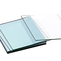 Huanyu ITO Coated Conductive Glass Transparent Indium Tin Oxide Coated Conductive Glass for Lab R&D Use 7/10/15/17 ohm/sq (ITO ＜10ohm/sq, 50×40×1.1mm, 50 pcs)