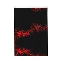 Explosion Burst Red Black Garden Flag 2x3 Ft Double Sided Printing Outdoor Indoor Party Decor