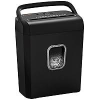 Bonsaii 6-Sheet Micro-Cut Paper Shredder, P-4 High-Security for Home & Small Office Use, Shreds Credit Cards/Staples/Clips, 3.4 Gallons Transparent Window Wastebasket, Black (C234-A)