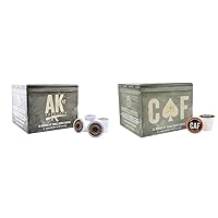 Black Rifle Coffee 64 Count Variety Bundle Pack (32 CAF) and (32 AK Espresso), High Caffeine Coffee Pods, Twice the Caffeine of Average Coffee, Helps Support Veterans and First Reponders