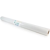 IDL Packaging Clear 6 mil Construction Plastic Sheeting, 6' x 50' (300 sq. ft.) LDPE Film Roll - Heavy-Duty Thick Poly Cover for Construction, Painting, Greenhouse - Drop Cloth & Vapor Barrier
