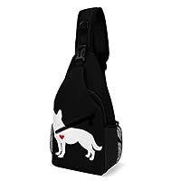 German Shepherd Dog Sling Backpack Print Shoulder Chest Bag Crossbody Bag Travel Daypack for Women Men