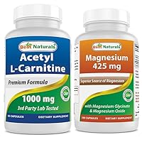 Best Naturals Acetyl L-Carnitine 1000mg & Magnesium Glycinate 425 mg