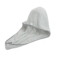 Warp-Knitted Cloth Dry Hair Cap Women's Plaid Triangle Shower Cap Quick-Absorbent Home Bag Hair Dry Hair Towel Towel