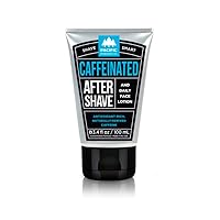 Pacific Shaving Company Caffeinated Aftershave, Men's Grooming Product - Antioxidant Daily Face Lotion + After Shave - Soothing Aloe & Spearmint Post Shave Balm for Sensitive Skin (3.4 Oz)