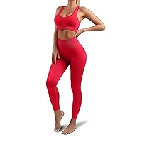 Women’s Yoga Outfits 2 piece Set Workout Tracksuits Sports Bra High Waist Legging Active Wear Athletic Clothing Set