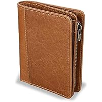 Wallet for Men Wallets for Men Credit Card Holder and Coin Pocket WithSafe Pocket Holds Up More Cards (Color : Brown, Size : Feer size)