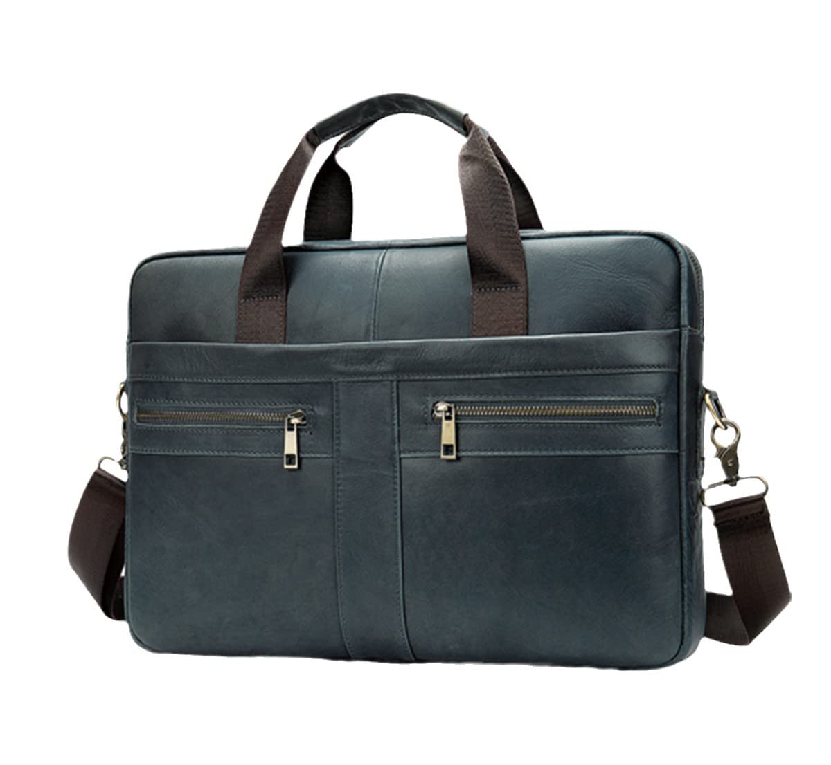 Haitpant Men's Genuine Leather Briefcase Laptop Bag Natural Leather Messenger Briefcases Bags