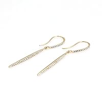 Hook Earring with Sophisticated Hanging Stick Design