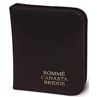 Playing Cards Rummy Canasta Bridge (in Leather Case)