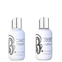 Biotin Vitamin Hair Growth Shampoo & Conditioner SET-(High Potency) Biotin Shampoo + Conditioner Set For Fastest Hair Growth, Vitamins E, A, And C B THE PRODUCT (2oz)