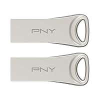 PNY 64GB Elite-X USB 3.2 Flash Drive 2-Pack – 220MB/s, Silver