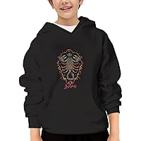 Unisex Youth Hooded Sweatshirt Floral Scorpio Zodiac Cute Kids Hoodies Pullover for Teens