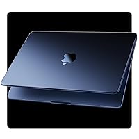 Compatible for MacBook Air 13.6 inch Case M3 M2 2024-2022 Release Model A3113 A2681, Sturdy Protective Plastic Hard Shell Case Cover for MacBook Air M2 13 inch Case - Midnight Clear