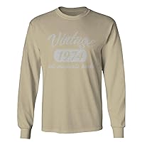 0267. Cool Funny 50th Birthday Gift Vintage Since 1974 Years Old Long Sleeve Men's