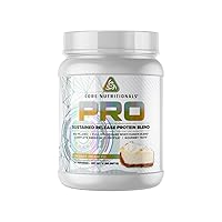 Core Nutritionals Pro Sustained Release Protein Blend, Digestive Enzyme Blend, 25G Protein, 2G Carb, 27 Servings (Coconut Cream Pie)