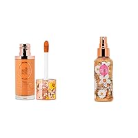 Rachel Couture Liquid Foundation & Shimmer Spray Bundle | Vegan & Cruelty-Free | Infused with Arnica & Daisy Extract – Cinnamon & Lustre