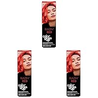 Color Gloss Up Temporary Hair Dye, Blazing Red Hair Color, Pack of 3