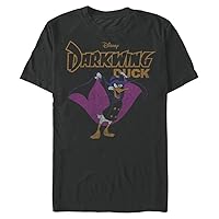 Disney Darkwing Dark Duck Men's Tops Short Sleeve Tee Shirt, Black, 4X-Large Big Tall