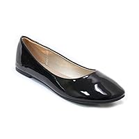 Womens Classic Round Toe Slip on Flat Ballet Dress Comfortable Low Heel Shoes Muse