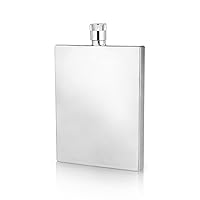 Viski Slim Flask - Polished Stainless Steel Pocket Flask with Screw Top Lid - Drinking Flasks for Liquor for Men - 2 oz Set of 1
