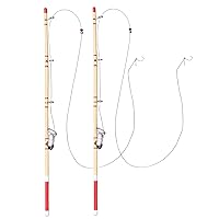 Miniature Fishing Pole 2PCS 1:12 Dollhouse Mini Fishing Pole with Fishhook Realistic Adorable Micro Landscape Tiny Fishing Rod