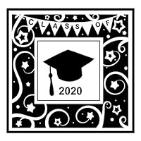 Class of 2020: Blank Graduation Book: grad guest book, college or school graduate memory book, scrapbook or autograph book. 2020 Graduation party supplies guestbook (8.5x8.5 Black & White)