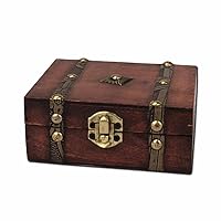 Gift Box Retro Wooden Lock Catch Gift Storage Box Container Sundries Organizer Jewelry Packaging Display