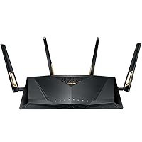 ASUS AX6000 Dual Band WiFi 6 Gaming Router, 8 Ports, Lifetime Security, Adaptive QoS