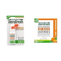 TheraBreath Fresh Breath 1 Ounce Spray and 24 Count Mandarin Mint Dry Mouth Lozenges