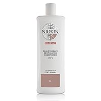Nioxin System 3, Therapy Conditioner, with Peppermint Oil, Treats Sensitive Scalp & Provides Moisture, For Color Treated Hair with Light Thinning, Various Sizes